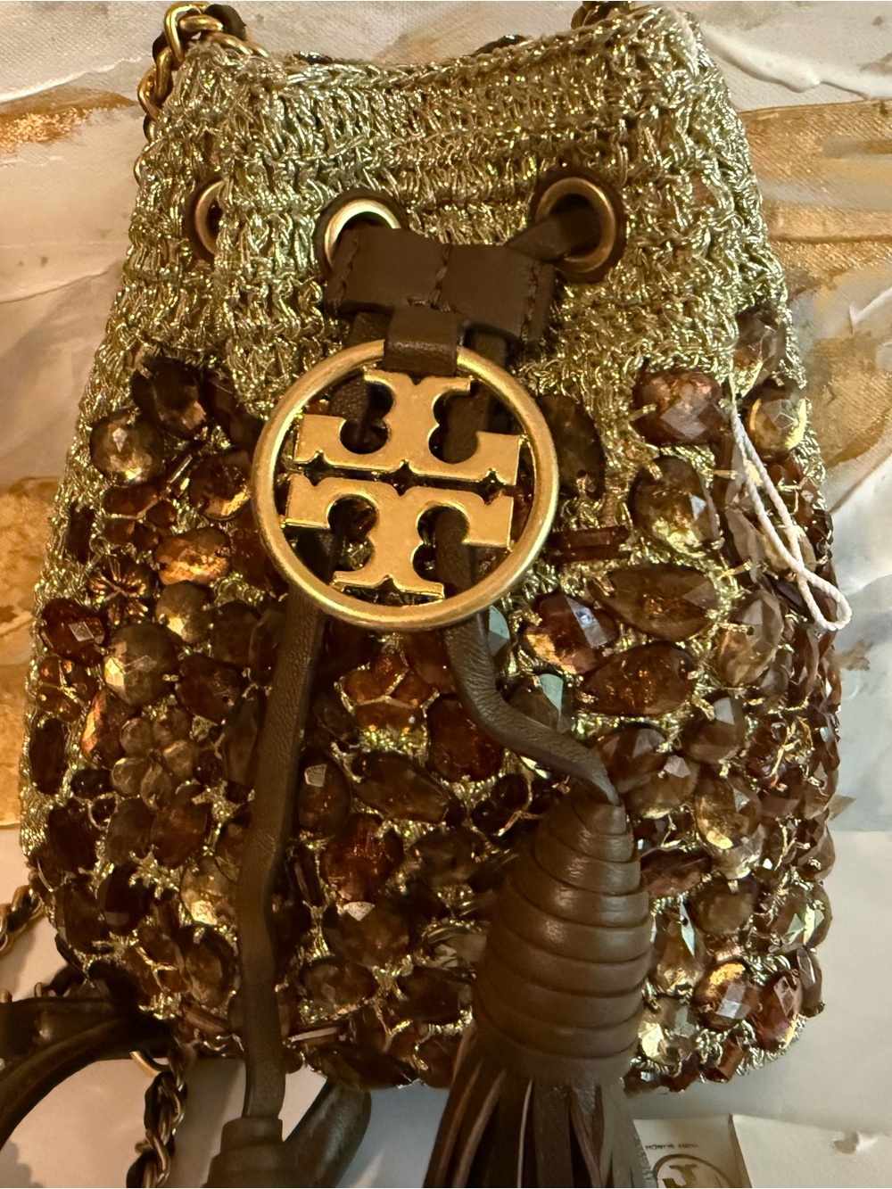 Tory Burch Fleming Sequined crochet